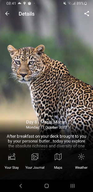 Safari Concierge Screenshot 2