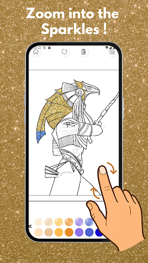 Egypt Myth Coloring Glitter Screenshot 3