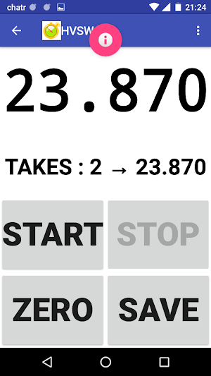 High Visibility Stopwatch Screenshot 1