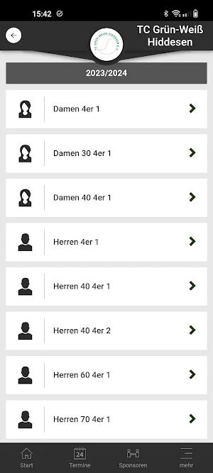 TC Grün-Weiß Hiddesen Screenshot 1