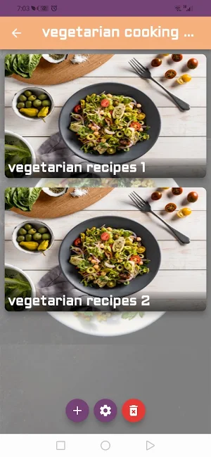 vegetarian cooking recipes Screenshot 0
