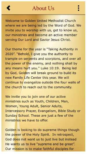 Golden Memorial UMC Screenshot 0