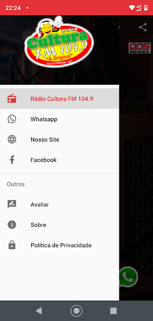 Rádio Cultura FM 104,9 Nova Ol Screenshot 2