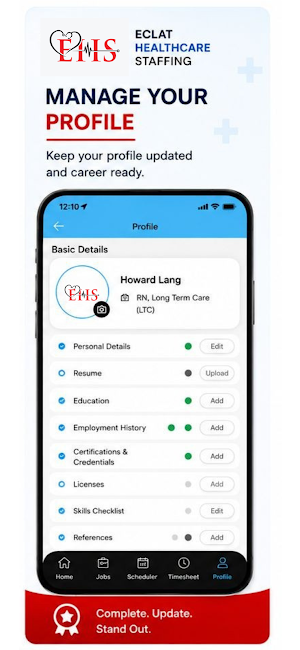 EHS Eclat Healthcare Staffing Screenshot 0