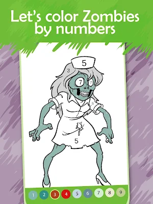 Zombie Coloring Book by Numbers Screenshot 0