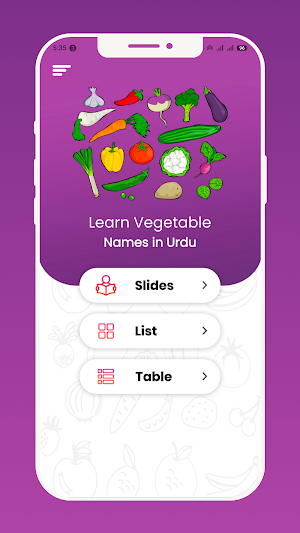 Learn Vegetable Names in Urdu Screenshot 0