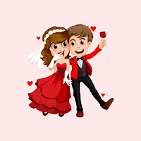 Couple love stickers