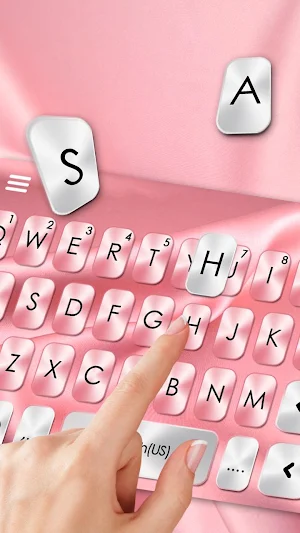 Pink Silk Keyboard Theme Screenshot 0