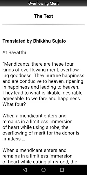 Overflowing Merit Sutta Screenshot 1