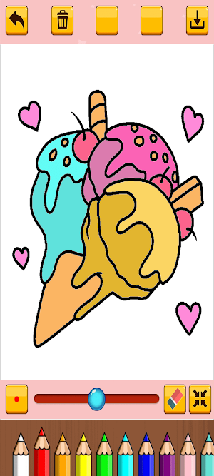 Panda Ice Cream Coloring Screenshot 3