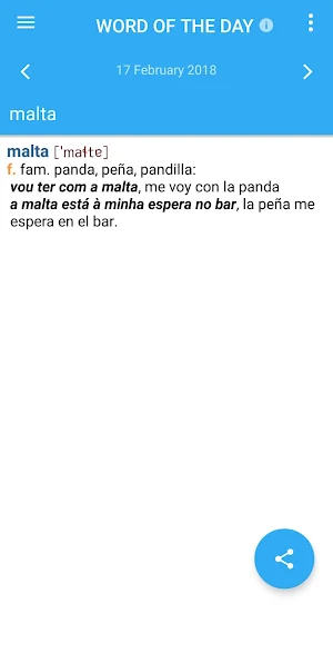 Portuguese Spanish Dictionary Screenshot 2
