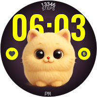 Pink Cat Watch Face