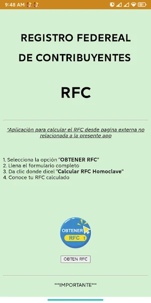RFC con Homoclave Consulta Screenshot 1