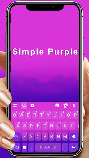 Purple Gradient Keyboard Theme Screenshot 0