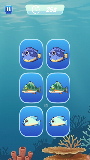 Fishy Sea World Flip Match Screenshot 2