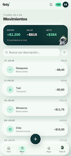 Finly: Gastos y Presupuesto Screenshot 1