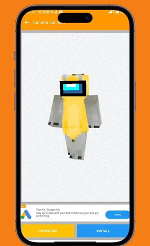 Banana Cat Skin for Minecraft Screenshot 2