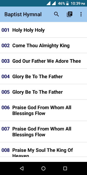 Baptist Hymnal Screenshot 2
