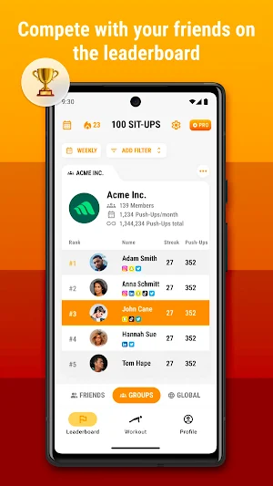 100 Push-Ups Counter & Trainer Screenshot 2