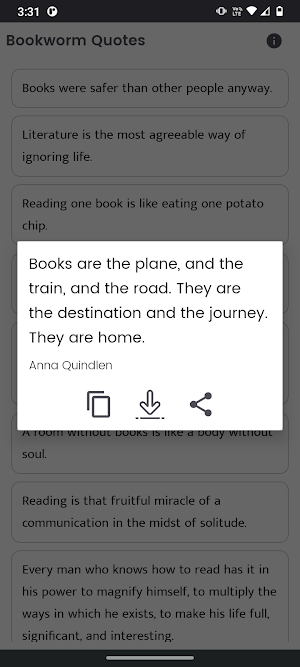 Bookworm Quotes and Sayings Screenshot 2