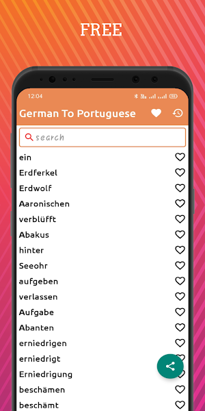 German To Portuguese Dictionary Offline Screenshot 0