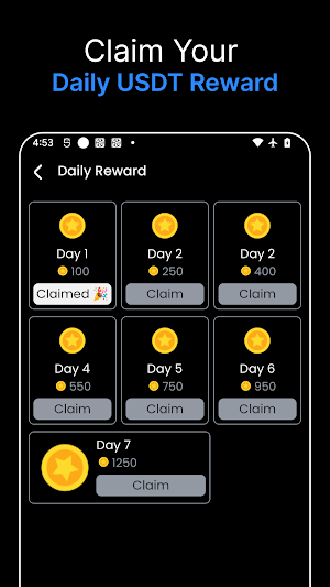 Cloud USDT Mining Simulator Screenshot 2