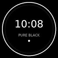 Pure Black Digital Watch Face