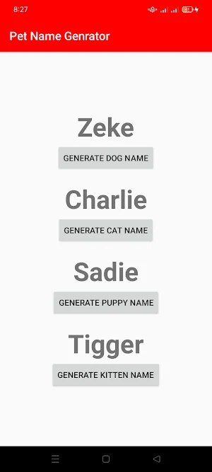 Pet Name Generator Screenshot 1