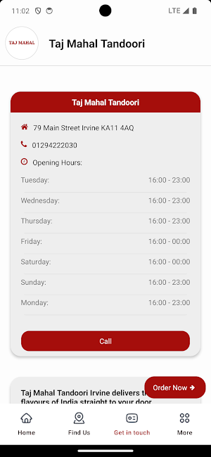 Taj Mahal Tandoori Screenshot 2