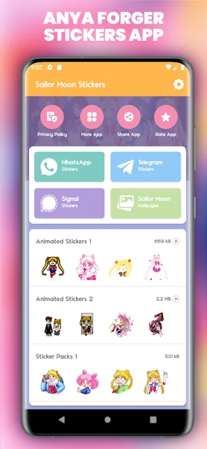 Sailor Moon Stickers For WA Screenshot 1