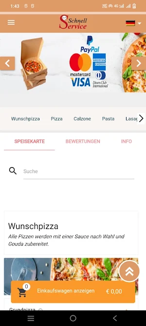 Pizza Schnell Service Screenshot 1
