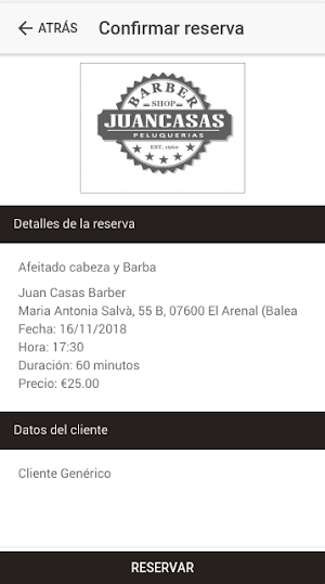Juan Casas Barber Screenshot 2