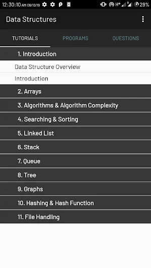 Data Structure: Tutorials, Pro Screenshot 1