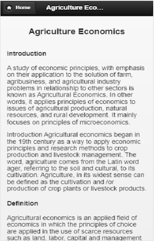 Agriculture Economics Screenshot 1