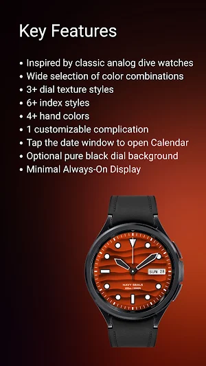 Diver Analog Watch Face: GL102 Screenshot 2