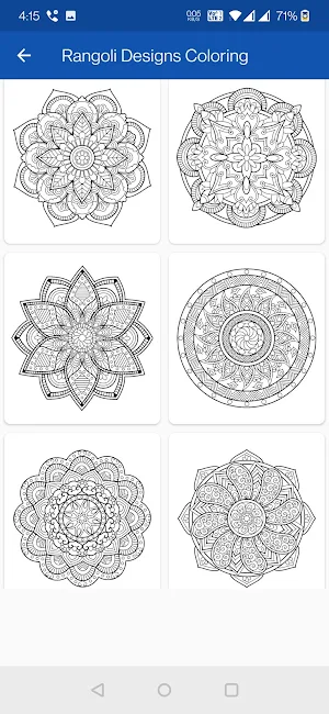Rangoli Designs and Coloring Screenshot 2