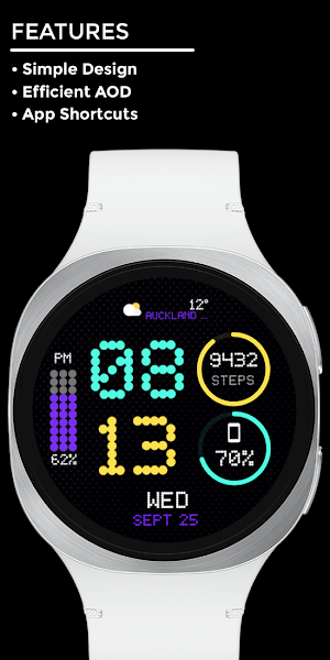Night 14D - Digital Watch Face Screenshot 1