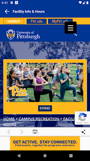 Pitt Campus Rec Screenshot 2