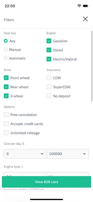 Rent a car Localrent partner Screenshot 2