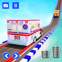 Ambulance Stunts Driving: Mega Ramp GT Racing