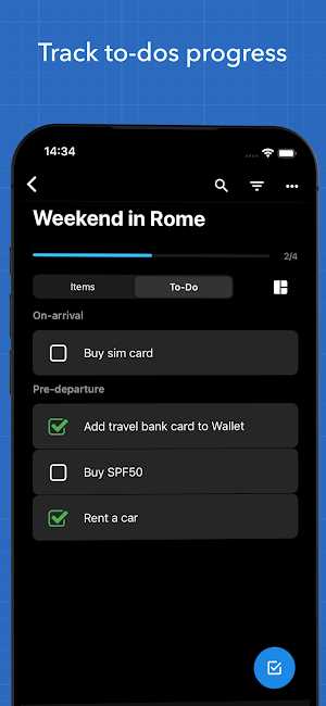 ezypack: Packing List & To-Do Screenshot 2