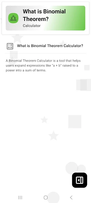 Binomial Calculator Screenshot 1