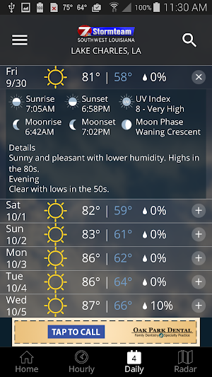 KPLC 7 First Alert Weather Screenshot 3