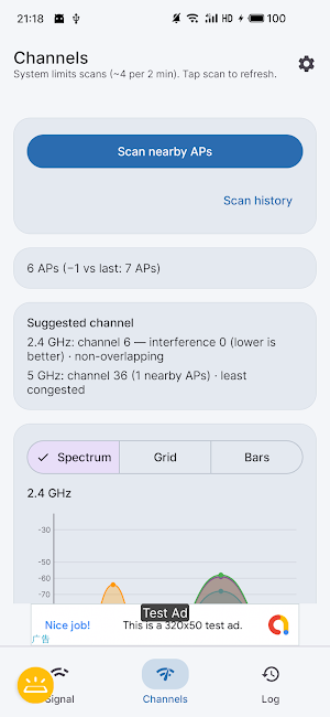 WiFi Analyzer: Signal Scan Screenshot 1