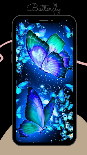 Butterfly Wallpaper Blue Screenshot 0