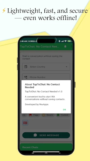 TapToChat: No Contact Needed Screenshot 3