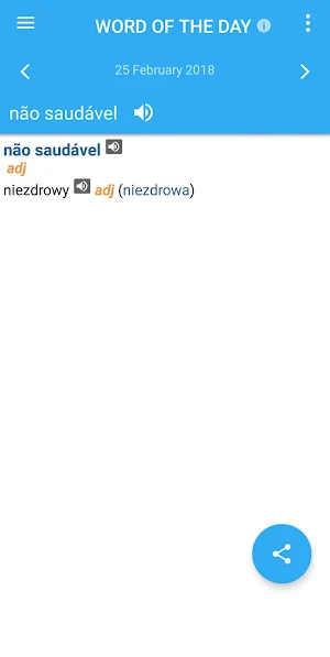Polish-Portuguese Dictionary Screenshot 3