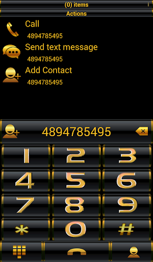 Theme Golden Black RocketDial Screenshot 0