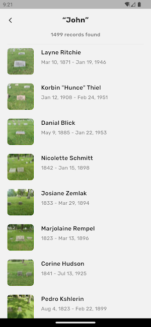 Saginaw Cemeteries Screenshot 1