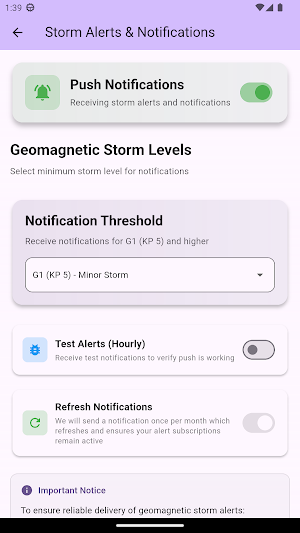 SolarShield Geomagnetic Alerts Screenshot 1
